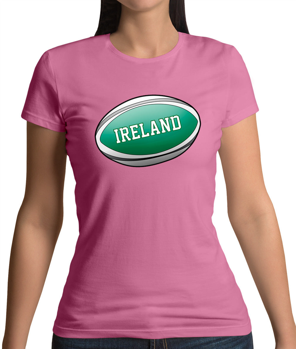 Irish Flag Rugby Ball Womens T-Shirt Irish Flag Rugby Ball Womens T-Shirt