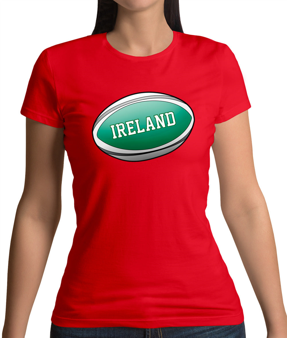 Irish Flag Rugby Ball Womens T-Shirt Irish Flag Rugby Ball Womens T-Shirt