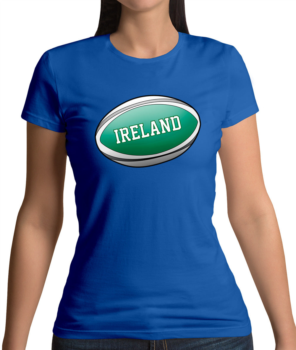 Irish Flag Rugby Ball Womens T-Shirt Irish Flag Rugby Ball Womens T-Shirt