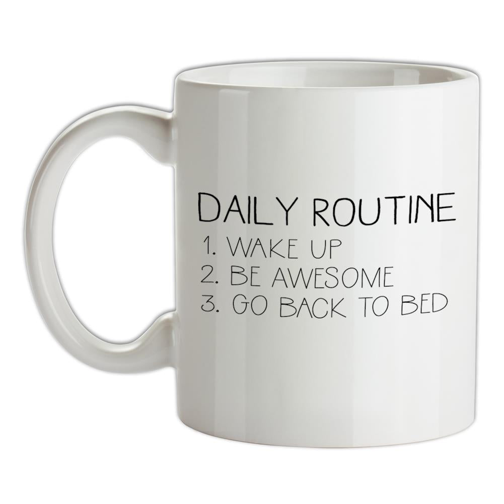 Daily Routine List Ceramic Mug Daily Routine List Ceramic Mug