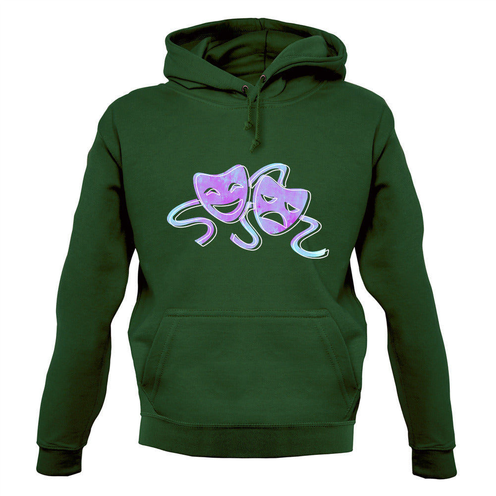 Watercolour Theatre Masks Unisex Hoodie Watercolour Theatre Masks Unisex Hoodie