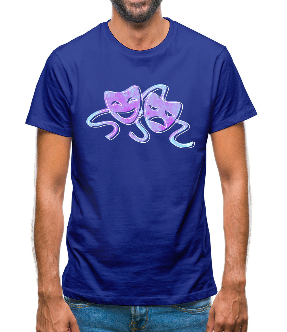 Watercolour Theatre Masks Mens T-Shirt Watercolour Theatre Masks Mens T-Shirt