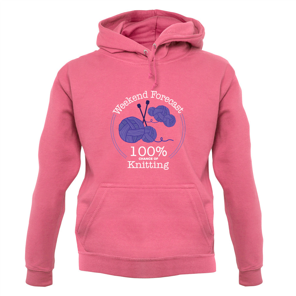 Weekend Forecast - Knitting Unisex Hoodie Weekend Forecast - Knitting Unisex Hoodie