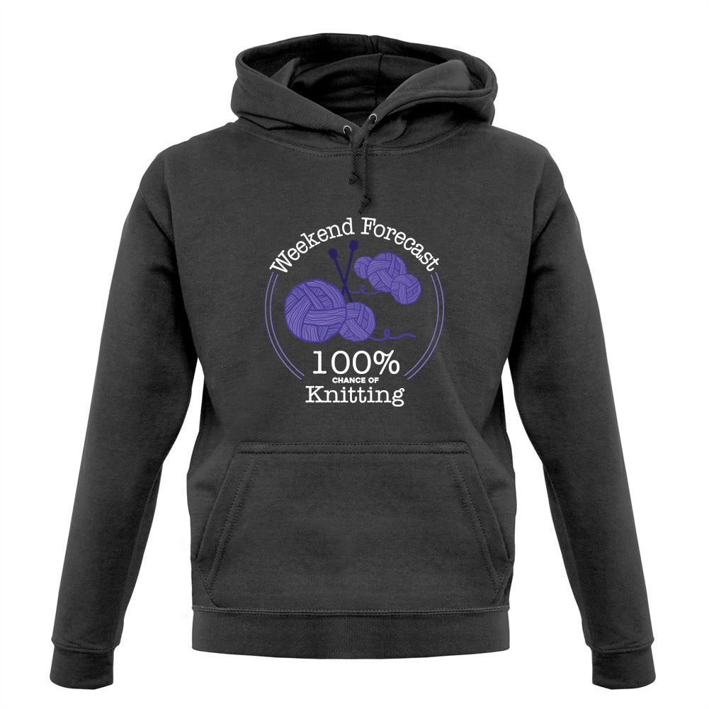 Weekend Forecast - Knitting Unisex Hoodie Weekend Forecast - Knitting Unisex Hoodie