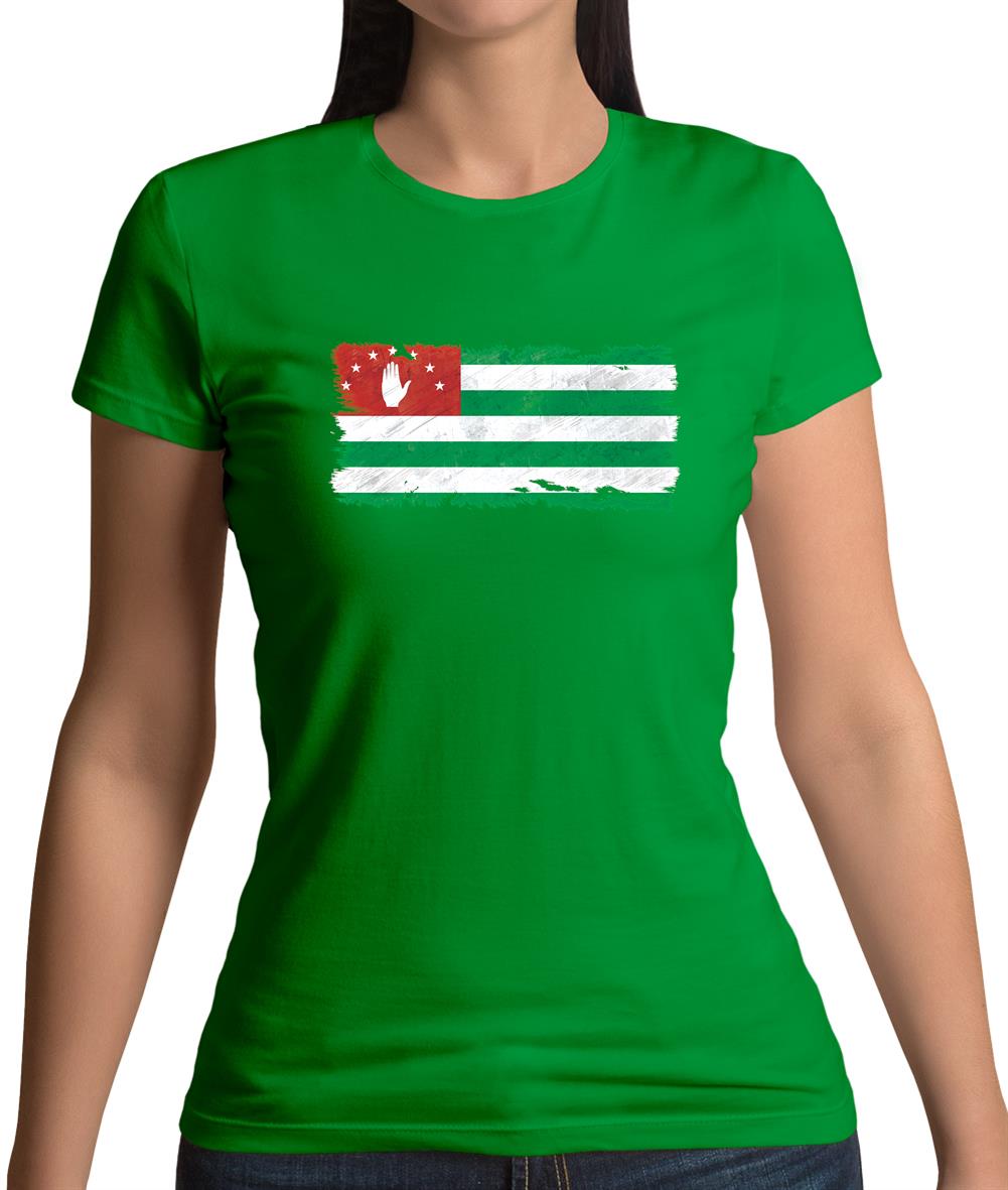 Abkhazia Grunge Style Flag Womens T-Shirt Abkhazia Grunge Style Flag Womens T-Shirt