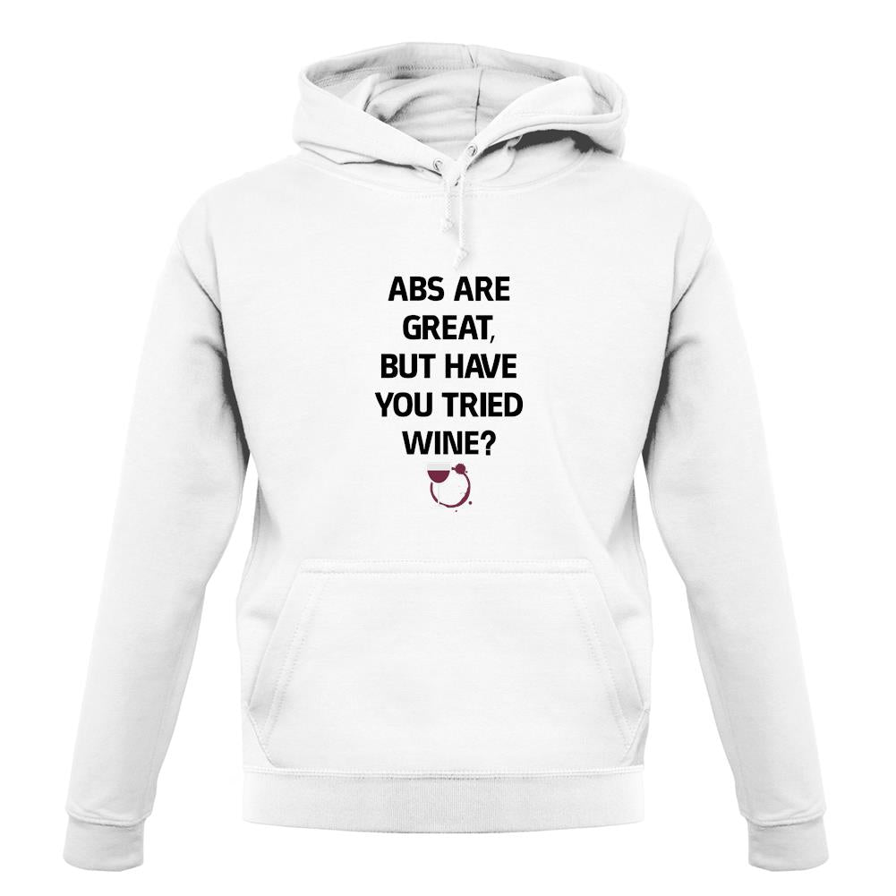 Abs Are Great, Wine unisex hoodie Abs Are Great, Wine unisex hoodie
