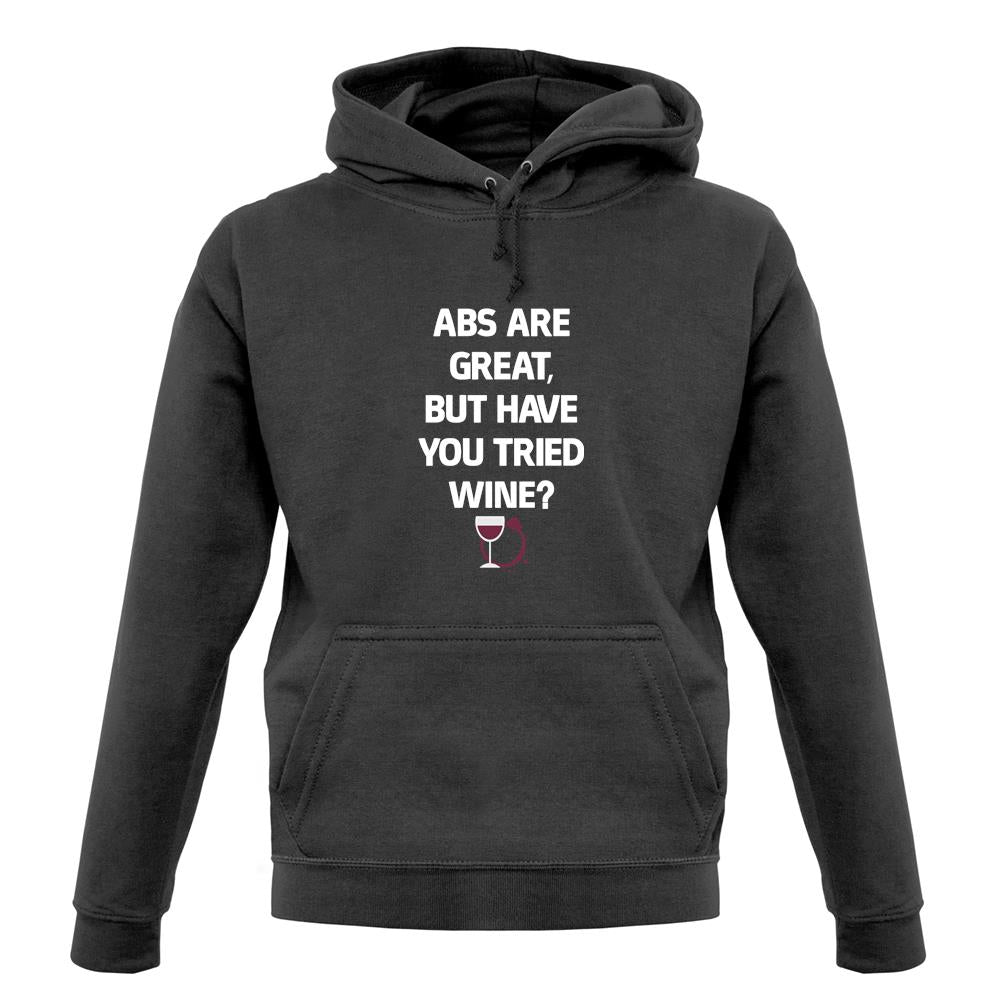 Abs Are Great, Wine unisex hoodie Abs Are Great, Wine unisex hoodie