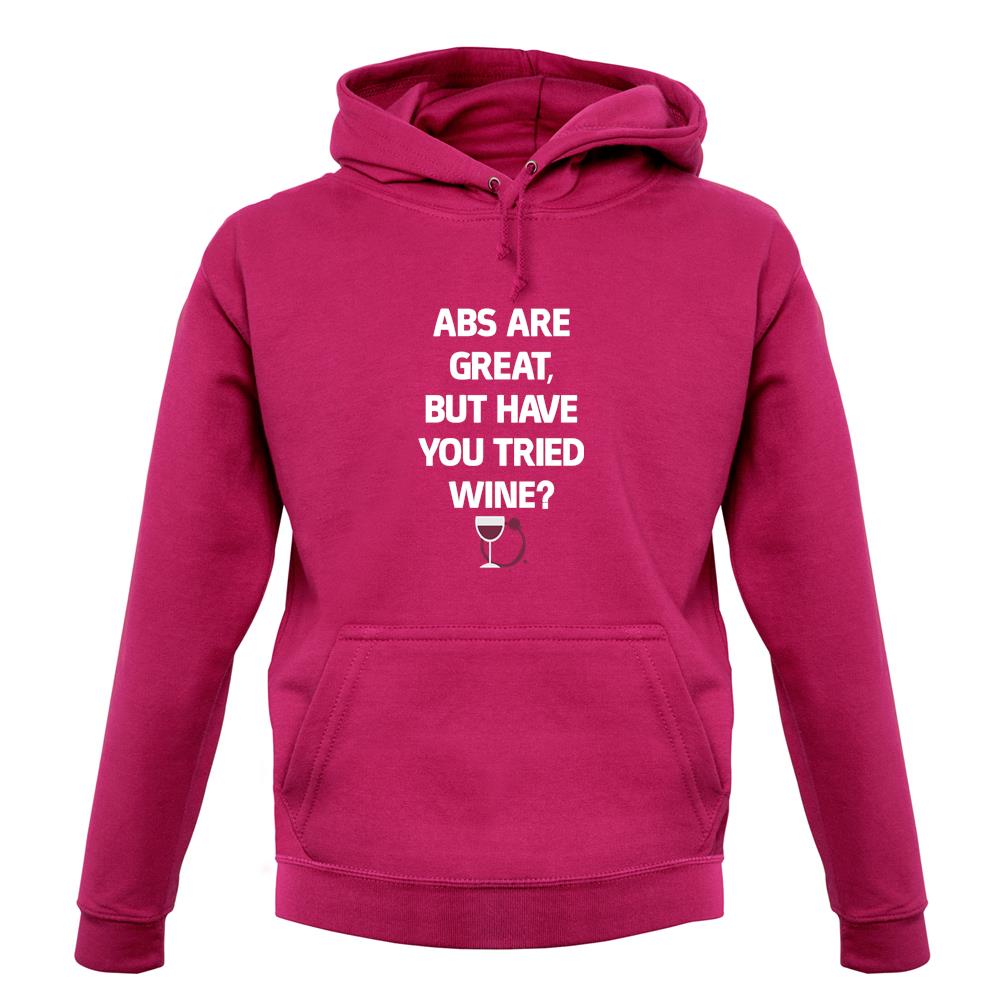 Abs Are Great, Wine unisex hoodie Abs Are Great, Wine unisex hoodie