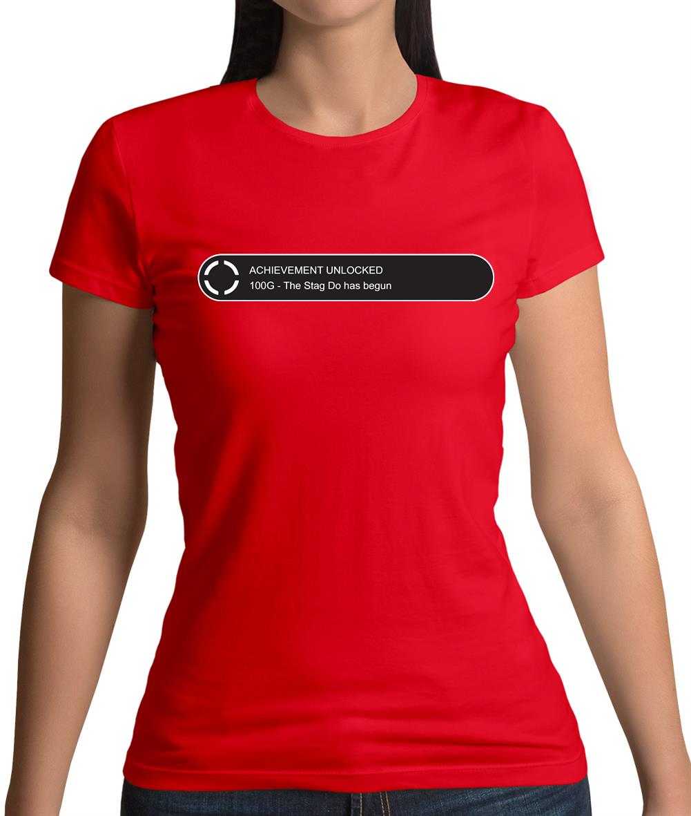 Achievement Unlocked Stag Do Womens T-Shirt Achievement Unlocked Stag Do Womens T-Shirt