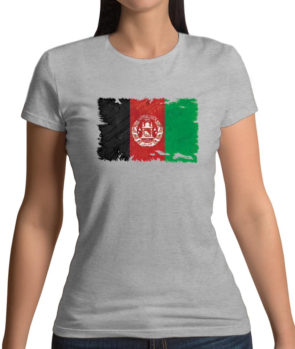 Afghanistan Grunge Style Flag Womens T-Shirt Afghanistan Grunge Style Flag Womens T-Shirt