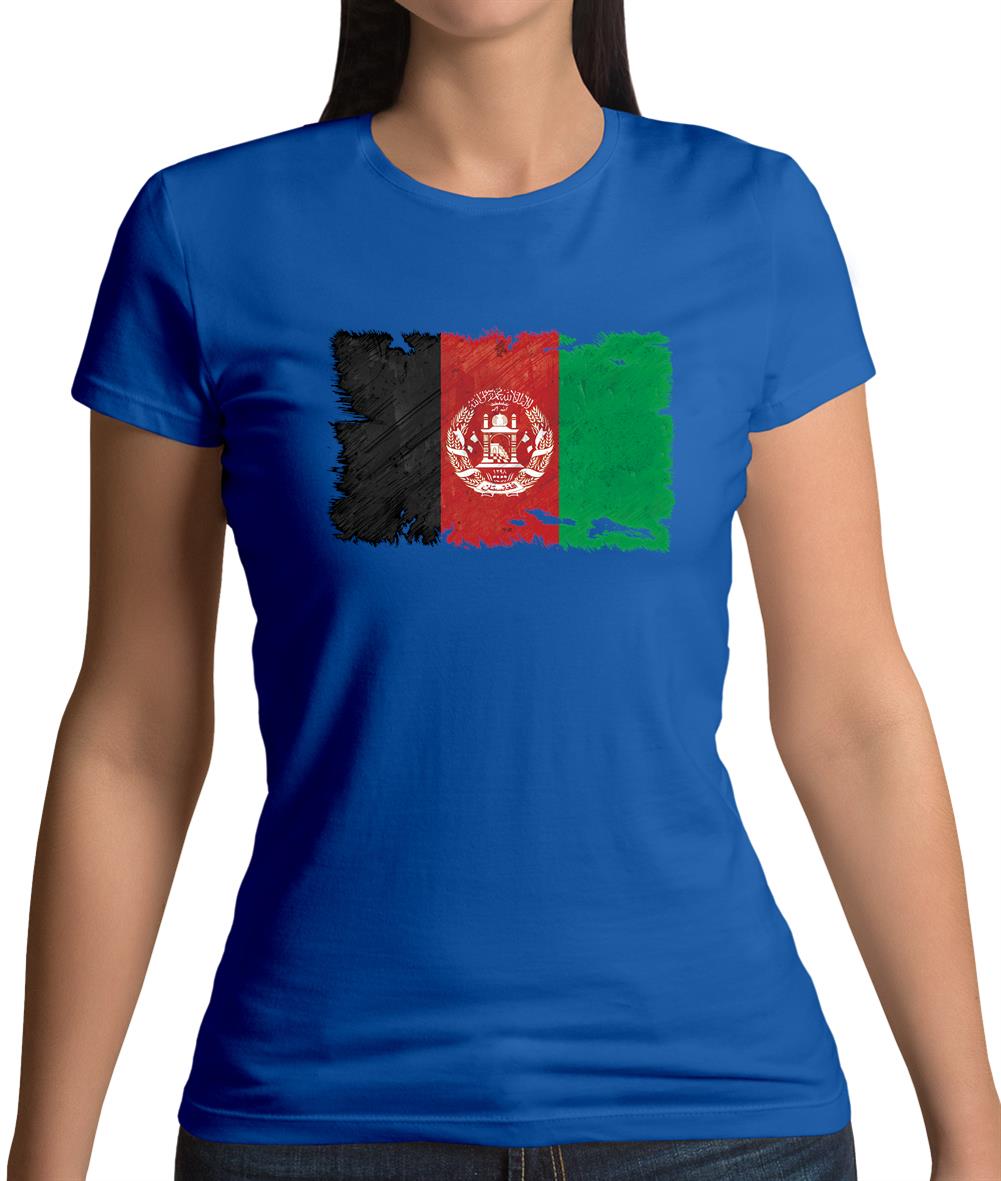 Afghanistan Grunge Style Flag Womens T-Shirt Afghanistan Grunge Style Flag Womens T-Shirt