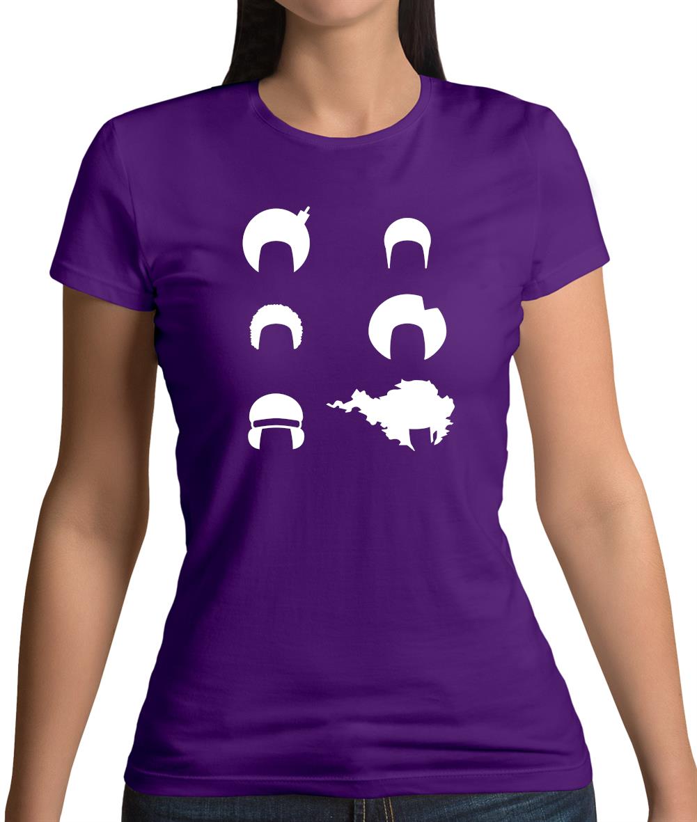 Afro Funky Hair Styles Womens T-Shirt Afro Funky Hair Styles Womens T-Shirt