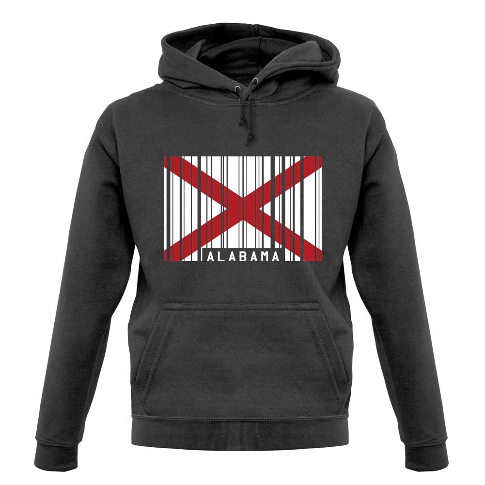 Alabama Barcode Style Flag unisex hoodie Alabama Barcode Style Flag unisex hoodie