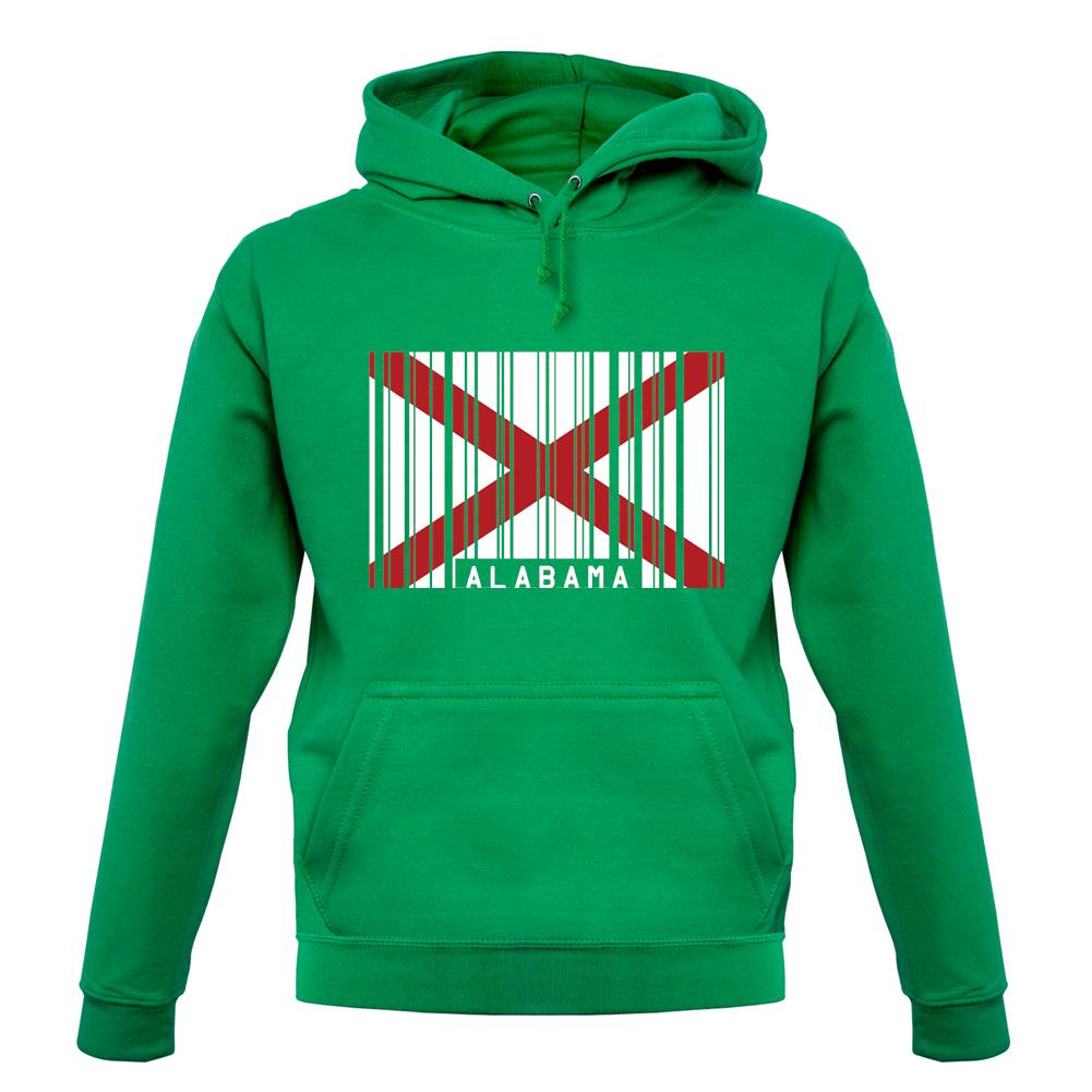 Alabama Barcode Style Flag unisex hoodie Alabama Barcode Style Flag unisex hoodie