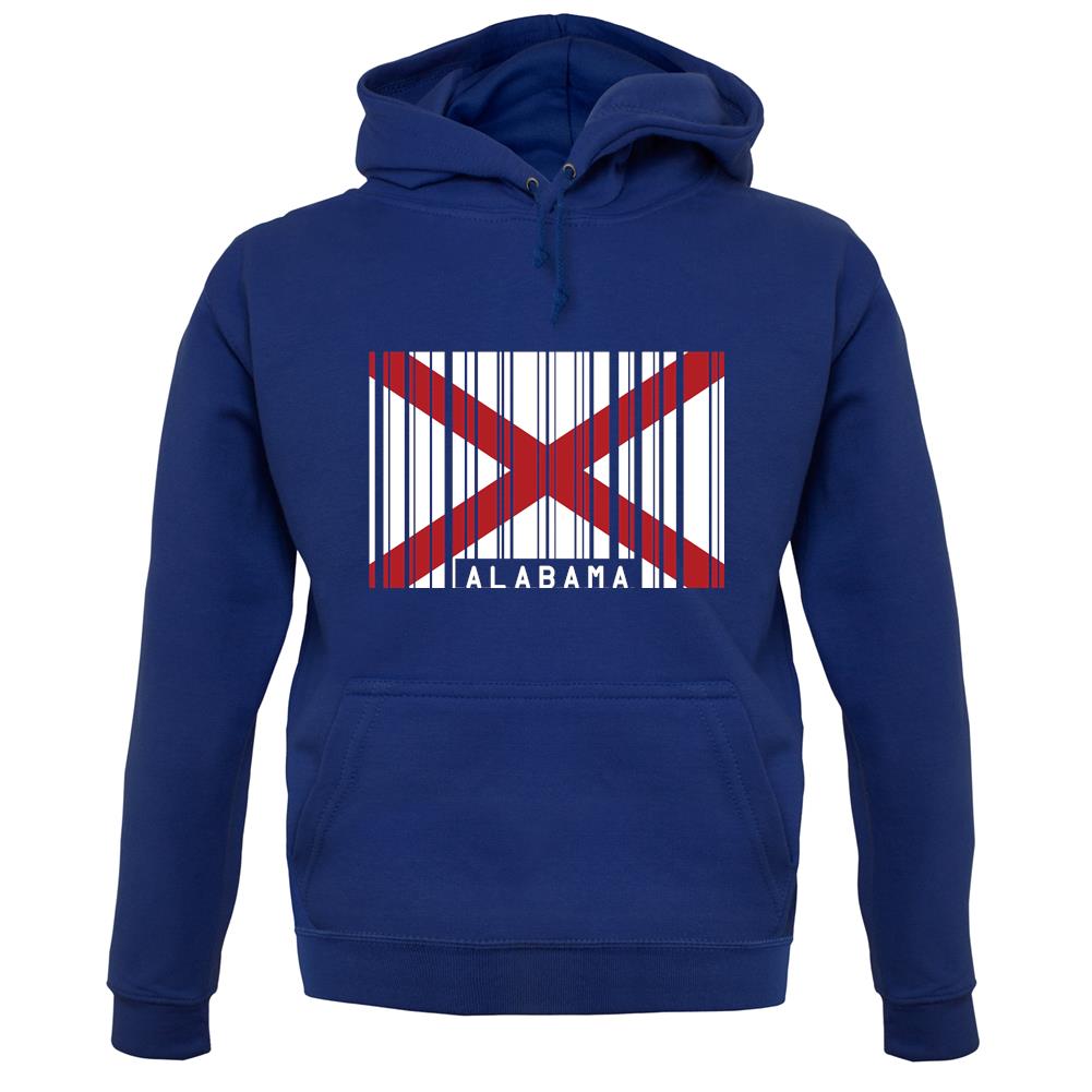 Alabama Barcode Style Flag unisex hoodie Alabama Barcode Style Flag unisex hoodie