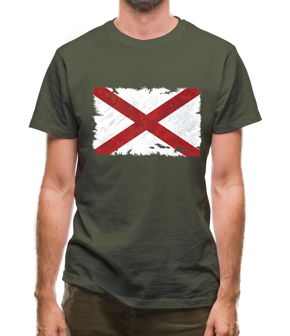 Alabama Grunge Style Flag Mens T-Shirt Alabama Grunge Style Flag Mens T-Shirt