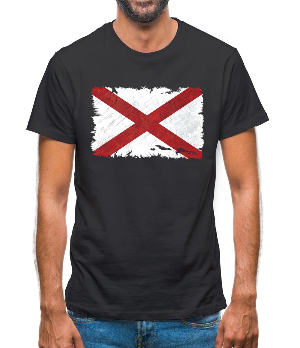 Alabama Grunge Style Flag Mens T-Shirt Alabama Grunge Style Flag Mens T-Shirt