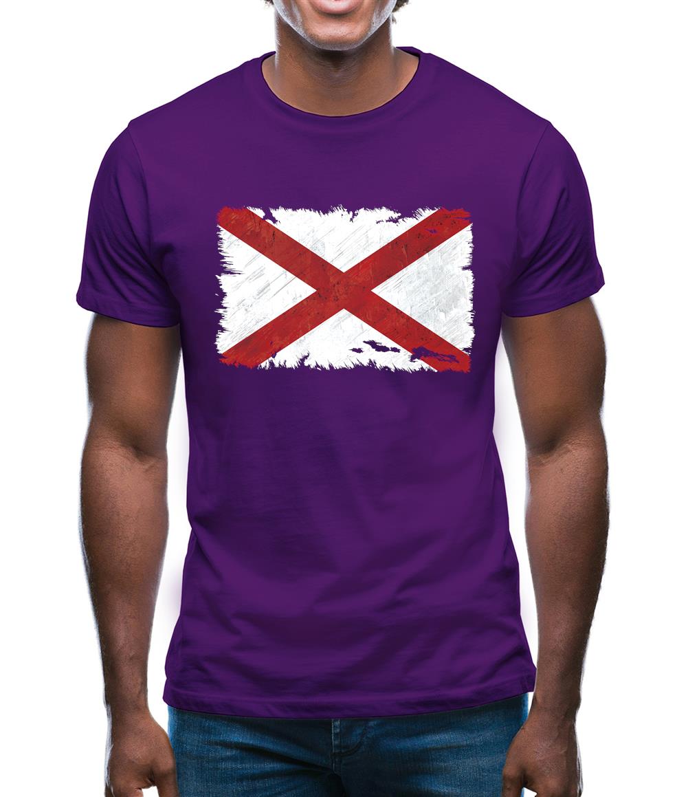 Alabama Grunge Style Flag Mens T-Shirt Alabama Grunge Style Flag Mens T-Shirt