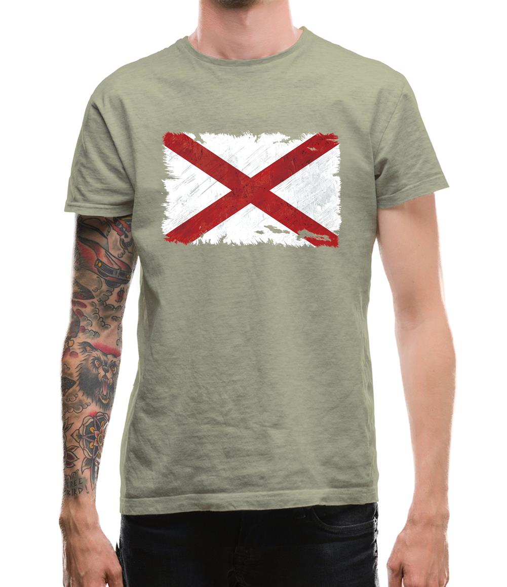 Alabama Grunge Style Flag Mens T-Shirt Alabama Grunge Style Flag Mens T-Shirt