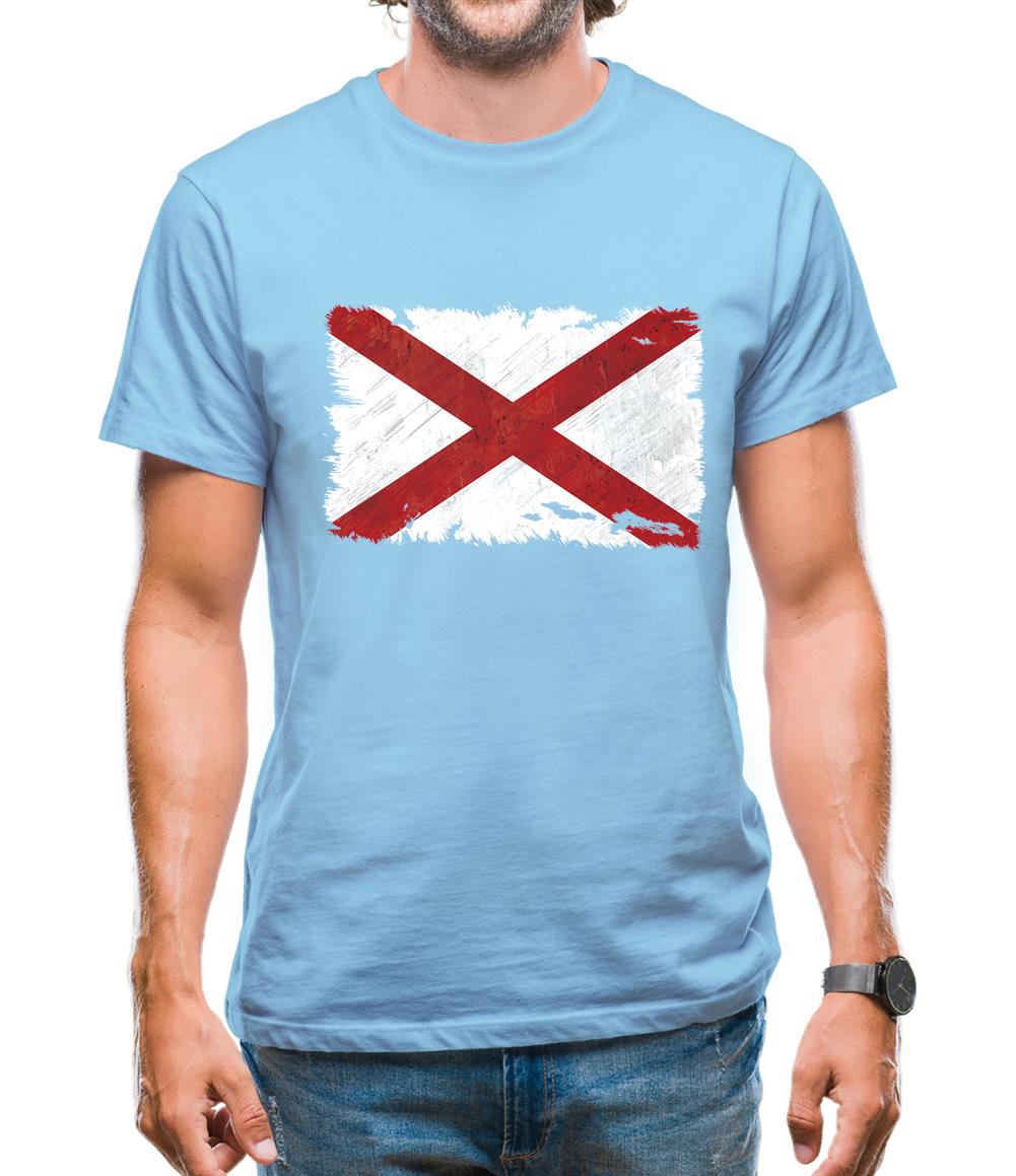 Alabama Grunge Style Flag Mens T-Shirt Alabama Grunge Style Flag Mens T-Shirt