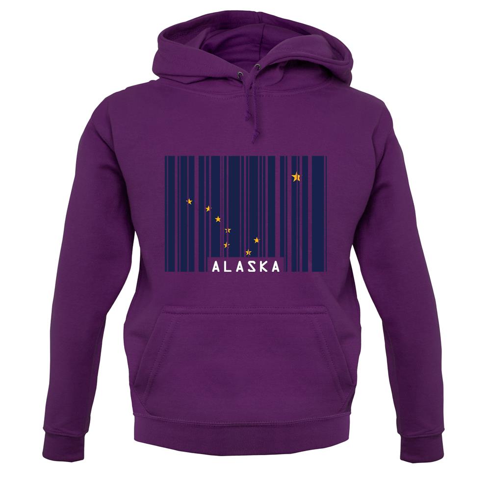 Alaska Barcode Style Flag unisex hoodie Alaska Barcode Style Flag unisex hoodie