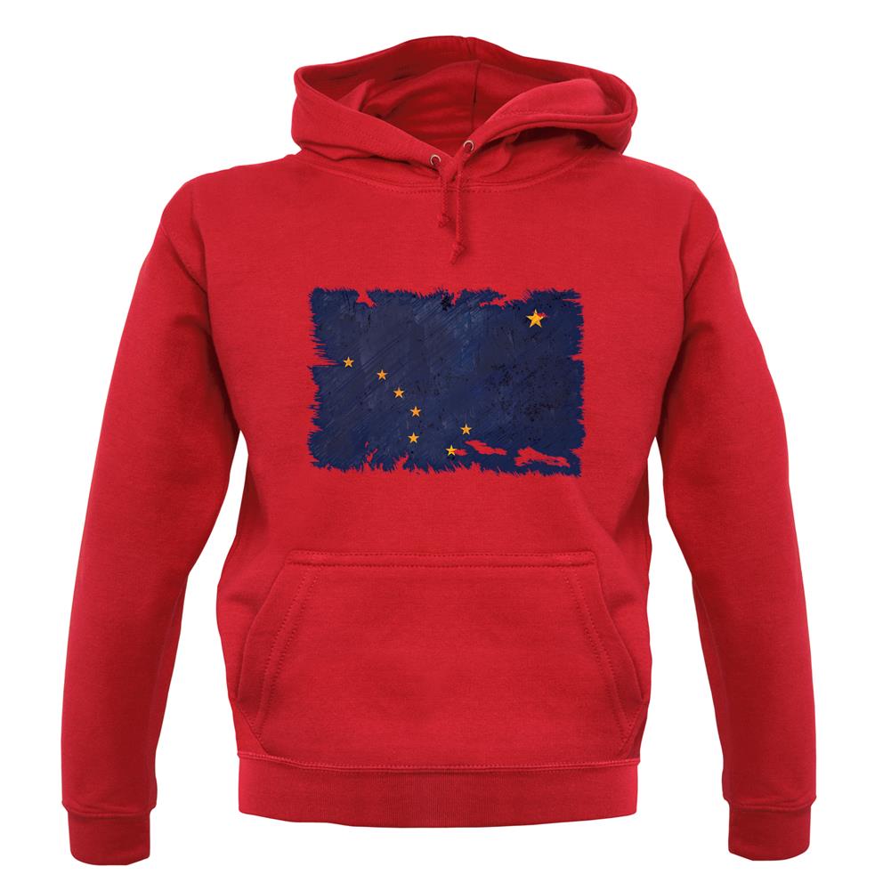 Alaska Grunge Style Flag unisex hoodie Alaska Grunge Style Flag unisex hoodie