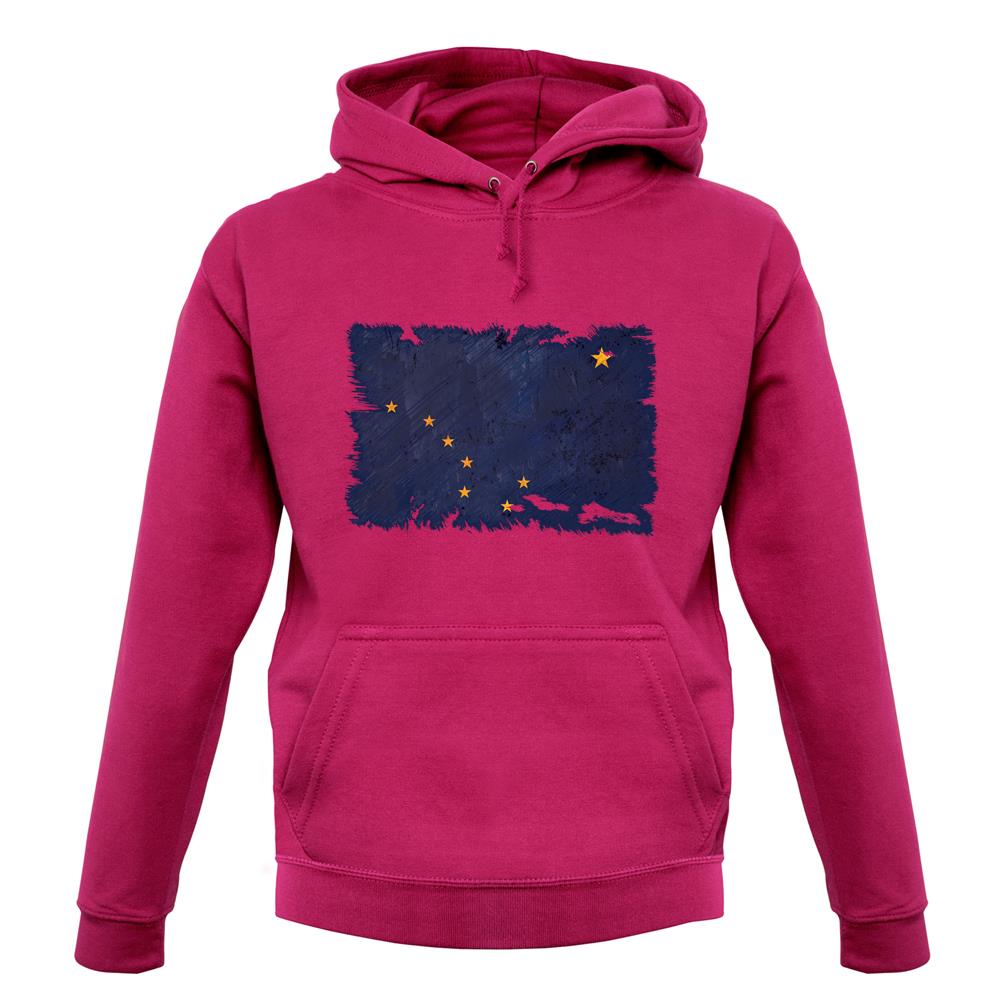 Alaska Grunge Style Flag unisex hoodie Alaska Grunge Style Flag unisex hoodie