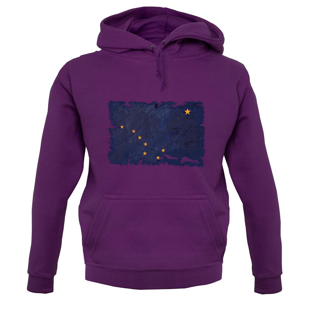Alaska Grunge Style Flag unisex hoodie Alaska Grunge Style Flag unisex hoodie