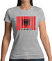 Albania Barcode Style Flag Womens T-Shirt Albania Barcode Style Flag Womens T-Shirt