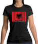 Albania Barcode Style Flag Womens T-Shirt Albania Barcode Style Flag Womens T-Shirt