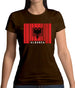 Albania Barcode Style Flag Womens T-Shirt Albania Barcode Style Flag Womens T-Shirt