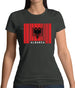 Albania Barcode Style Flag Womens T-Shirt Albania Barcode Style Flag Womens T-Shirt