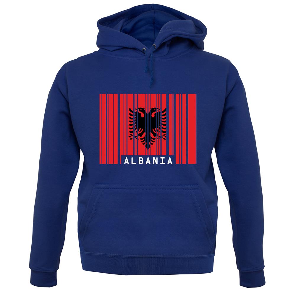 Albania Barcode Style Flag unisex hoodie Albania Barcode Style Flag unisex hoodie