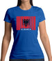 Albania Barcode Style Flag Womens T-Shirt Albania Barcode Style Flag Womens T-Shirt