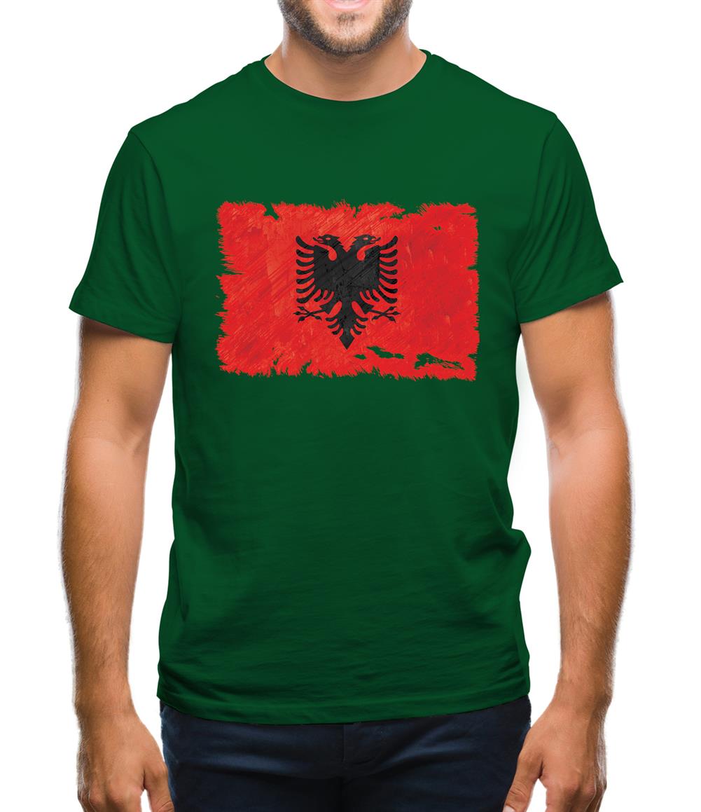 Albania Grunge Style Flag Mens T-Shirt Albania Grunge Style Flag Mens T-Shirt