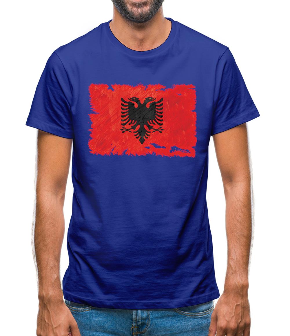 Albania Grunge Style Flag Mens T-Shirt Albania Grunge Style Flag Mens T-Shirt