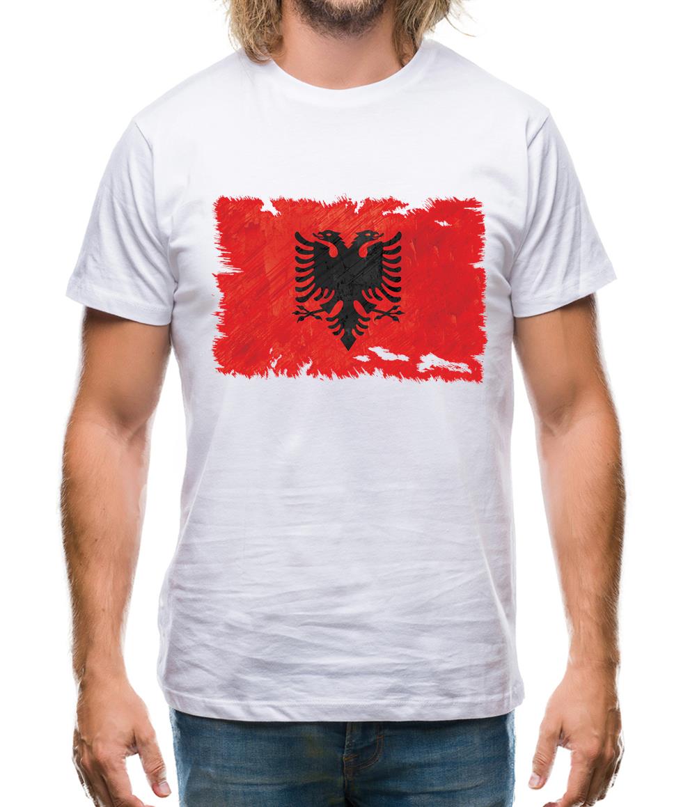Albania Grunge Style Flag Mens T-Shirt Albania Grunge Style Flag Mens T-Shirt