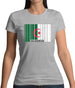 Algeria Barcode Style Flag Womens T-Shirt Algeria Barcode Style Flag Womens T-Shirt