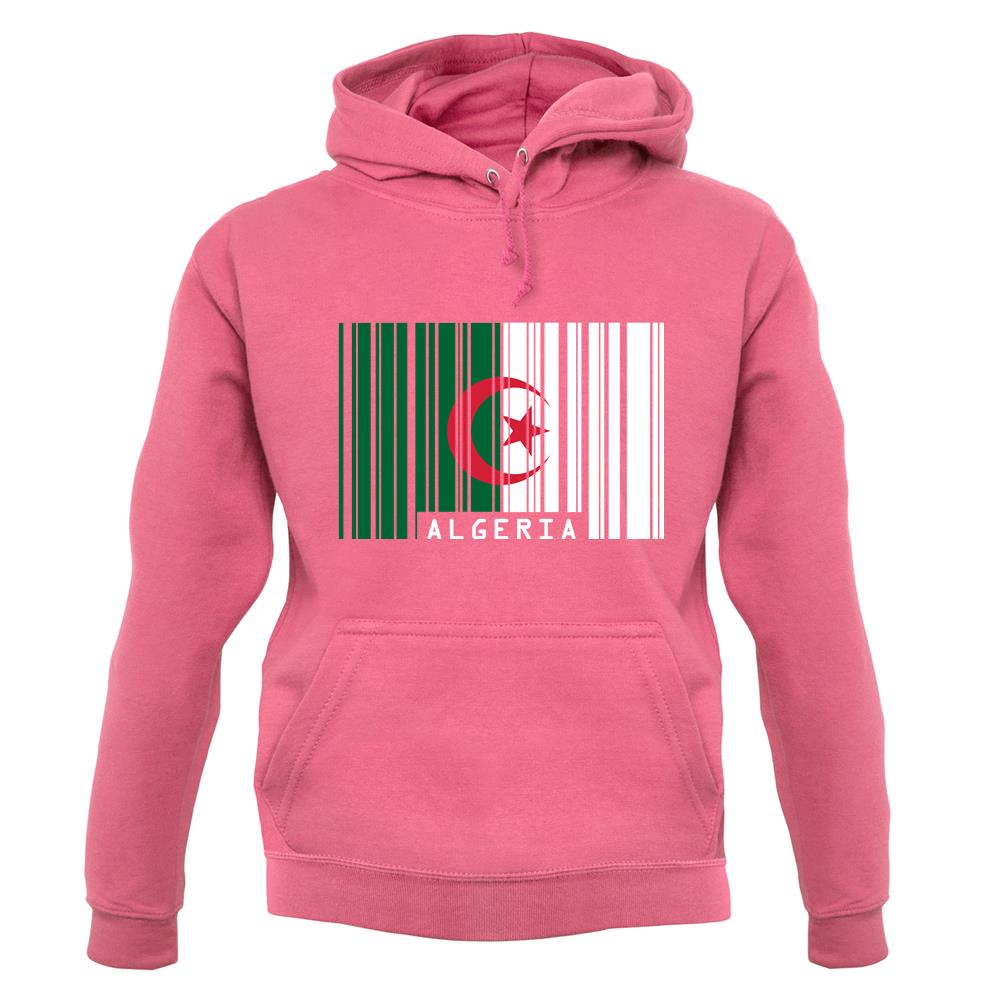 Algeria Barcode Style Flag unisex hoodie Algeria Barcode Style Flag unisex hoodie