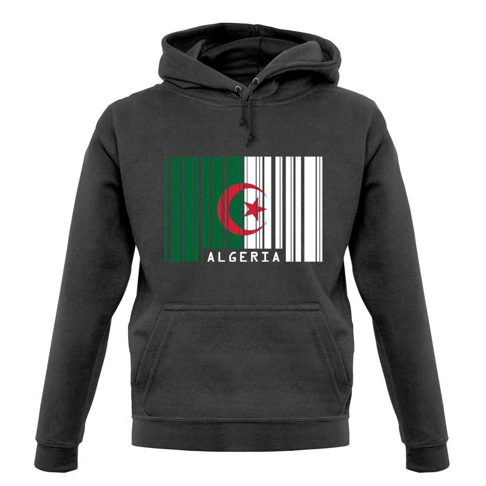 Algeria Barcode Style Flag unisex hoodie Algeria Barcode Style Flag unisex hoodie