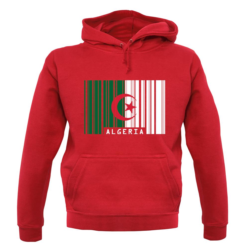 Algeria Barcode Style Flag unisex hoodie Algeria Barcode Style Flag unisex hoodie