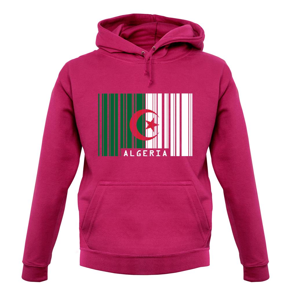 Algeria Barcode Style Flag unisex hoodie Algeria Barcode Style Flag unisex hoodie