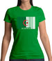 Algeria Barcode Style Flag Womens T-Shirt Algeria Barcode Style Flag Womens T-Shirt