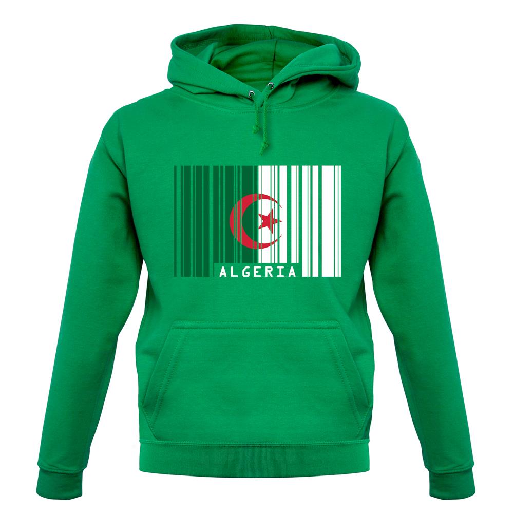 Algeria Barcode Style Flag unisex hoodie Algeria Barcode Style Flag unisex hoodie