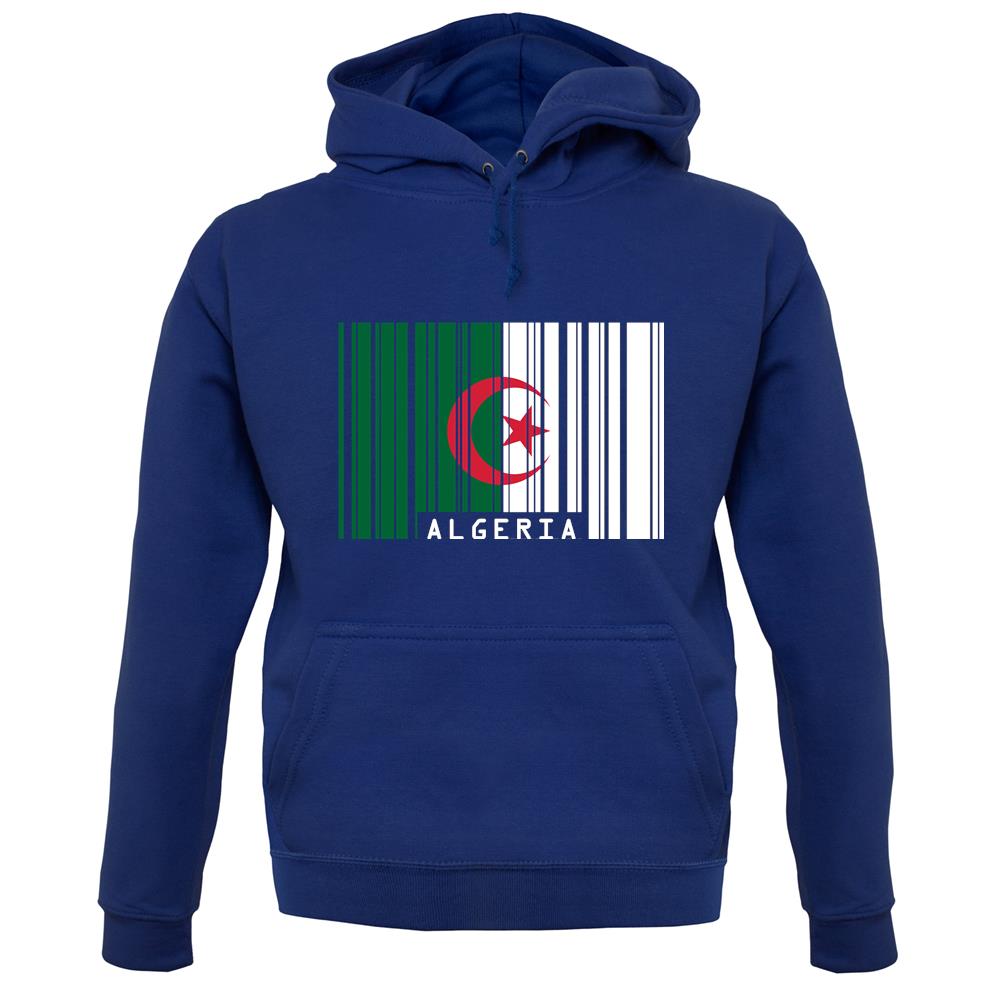 Algeria Barcode Style Flag unisex hoodie Algeria Barcode Style Flag unisex hoodie