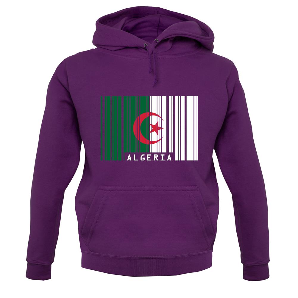 Algeria Barcode Style Flag unisex hoodie Algeria Barcode Style Flag unisex hoodie