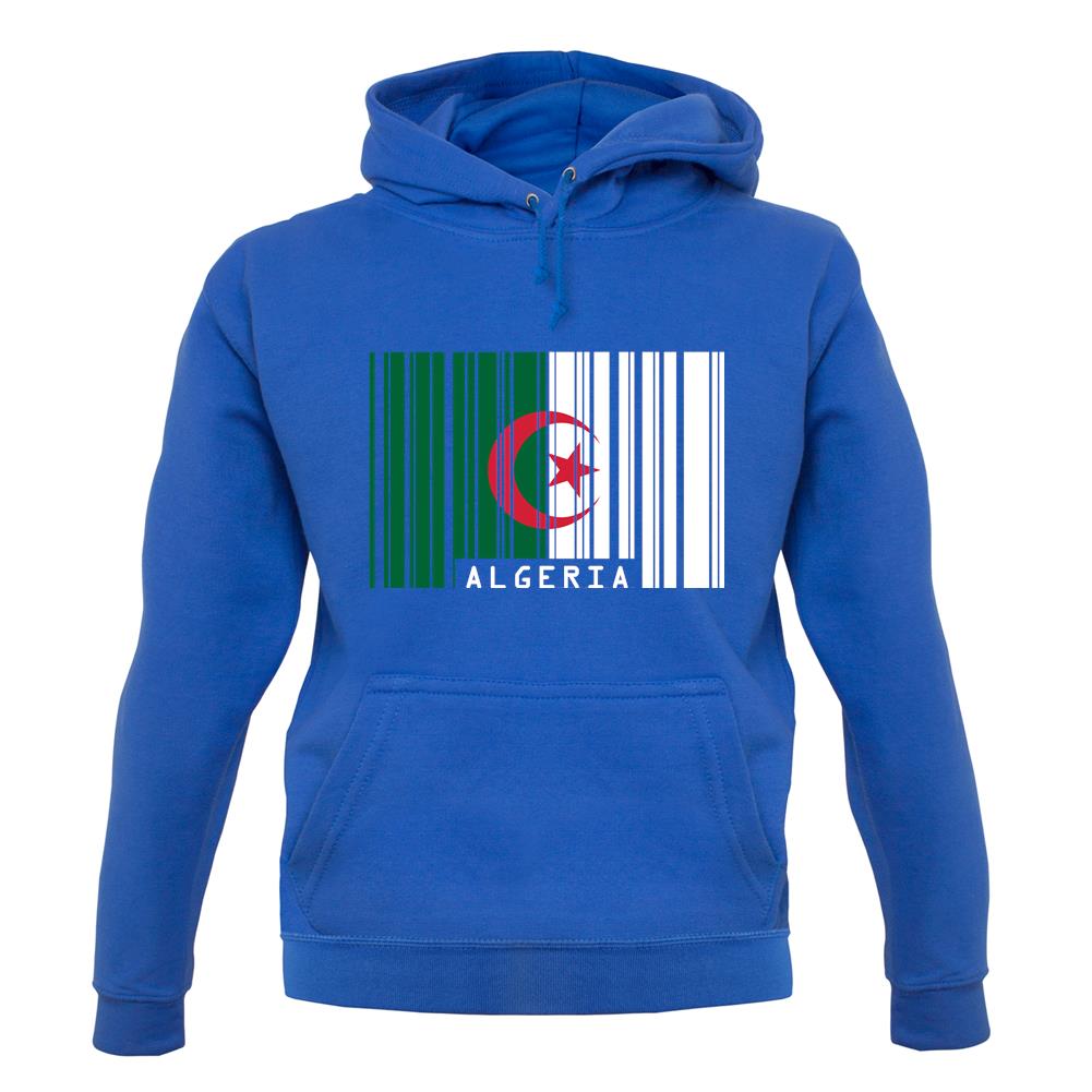 Algeria Barcode Style Flag unisex hoodie Algeria Barcode Style Flag unisex hoodie