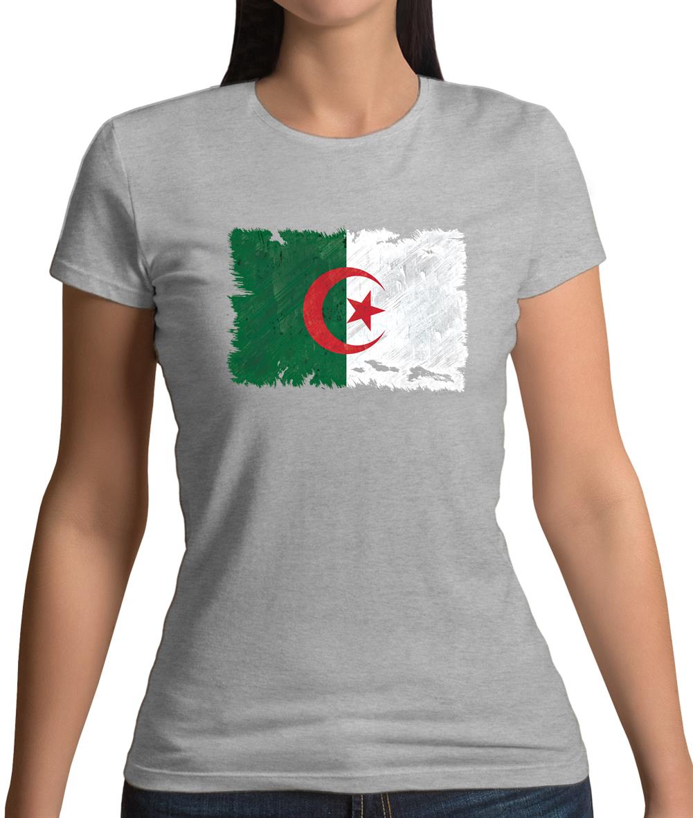 Algeria Grunge Style Flag Womens T-Shirt Algeria Grunge Style Flag Womens T-Shirt