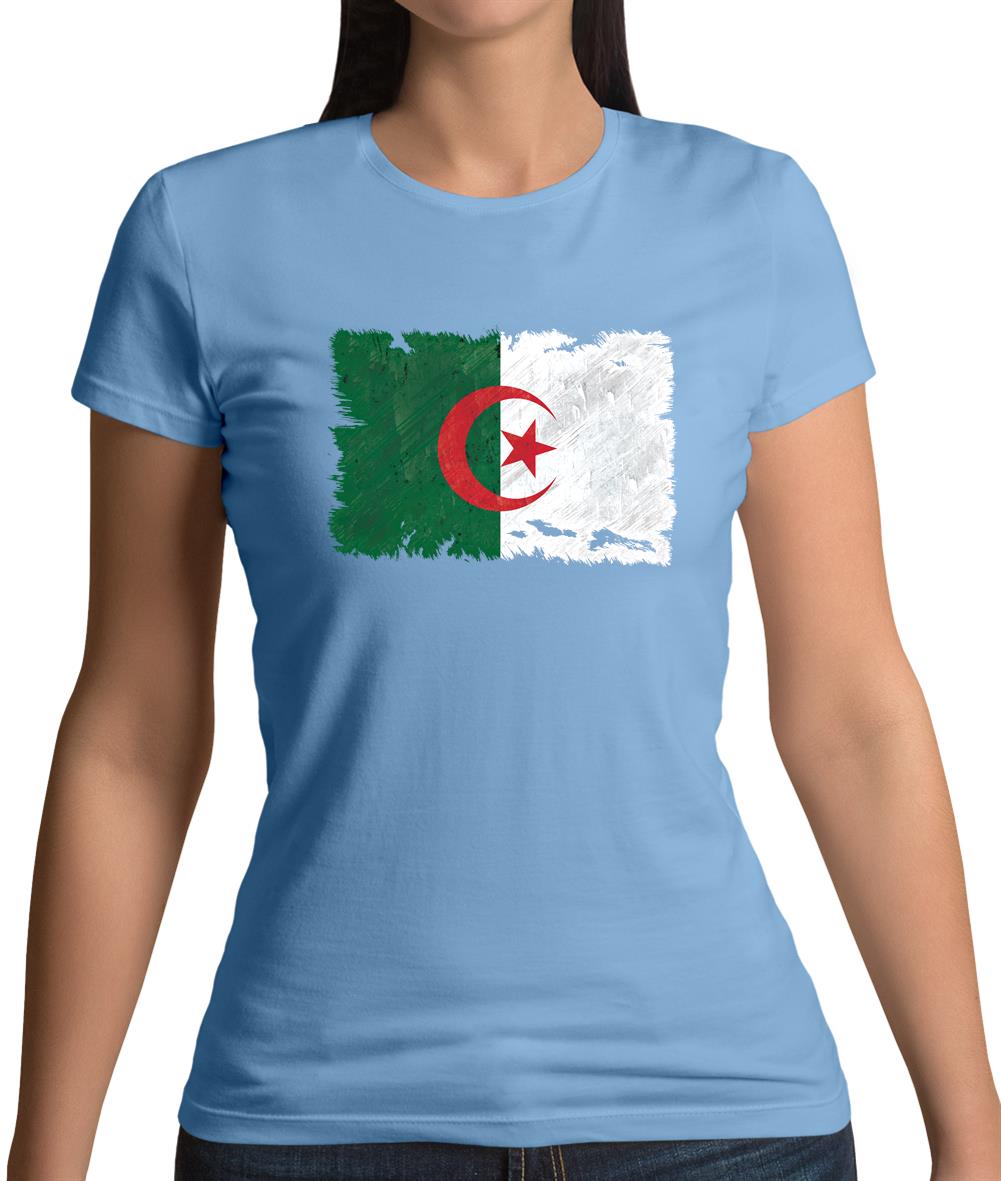 Algeria Grunge Style Flag Womens T-Shirt Algeria Grunge Style Flag Womens T-Shirt