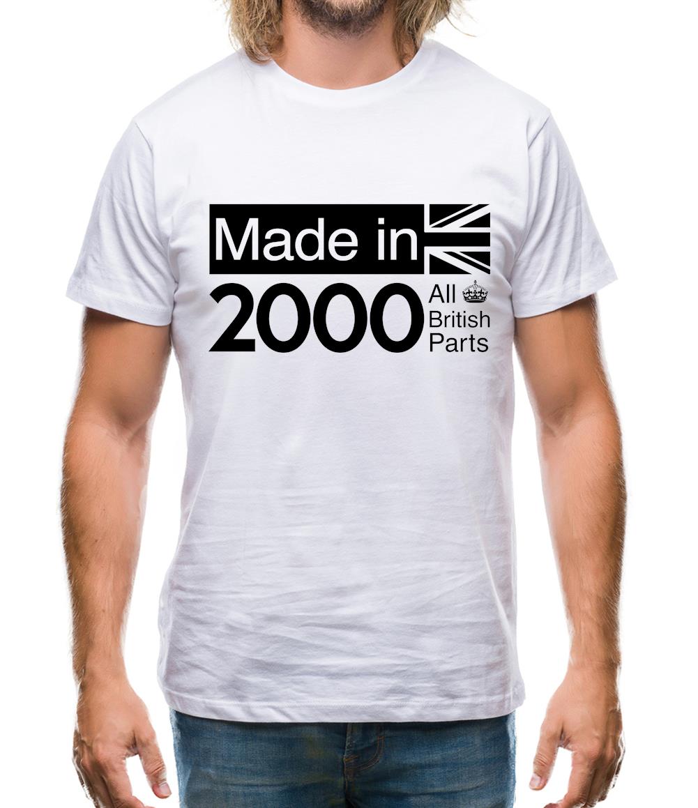 Made In 2000 All British Parts Crown Mens T-Shirt Made In 2000 All British Parts Crown Mens T-Shirt